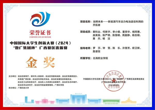 自治区金奖 · 2024创新大赛