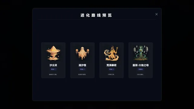 宠物王国传说进化路线预览